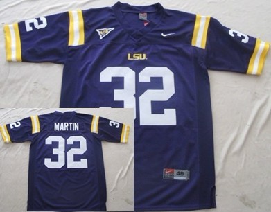 LSU Tigers #32 Martin Purple Jerseys
